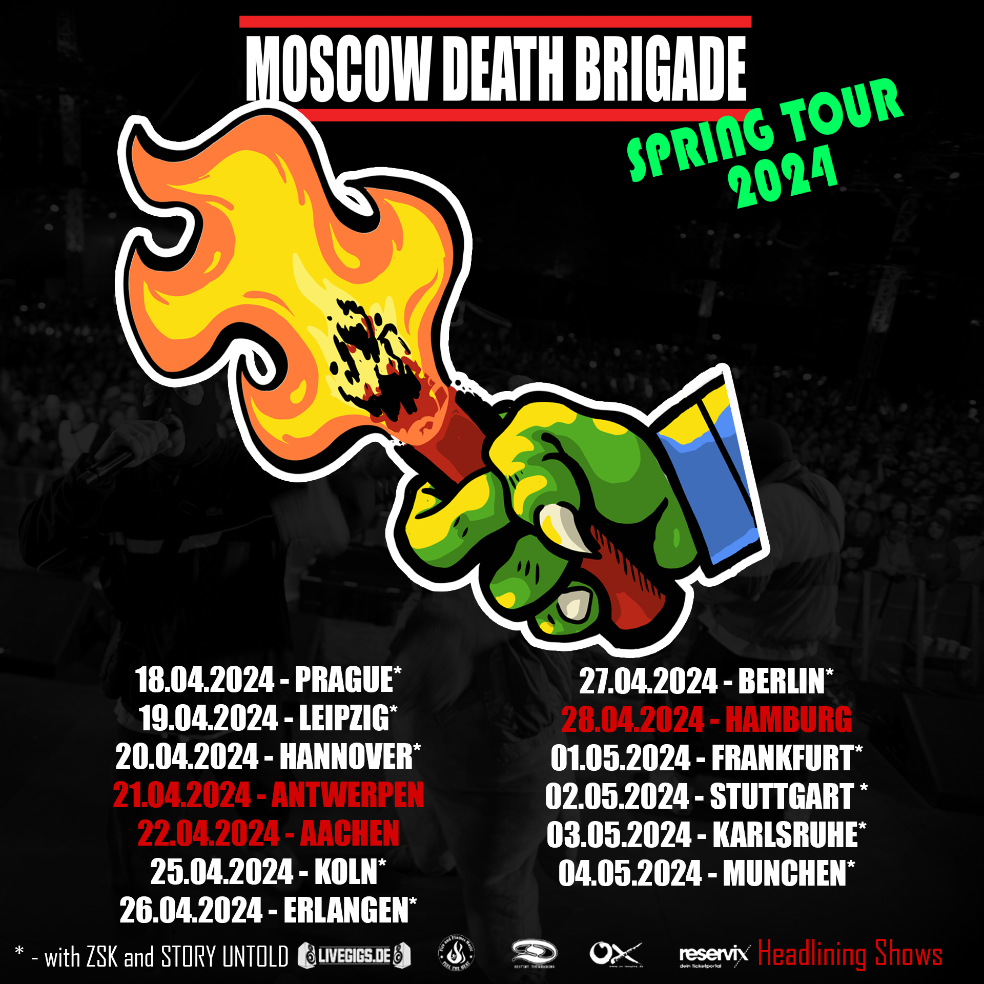 MOSCOW DEATH BRIGADE SPRING TOUR 2024