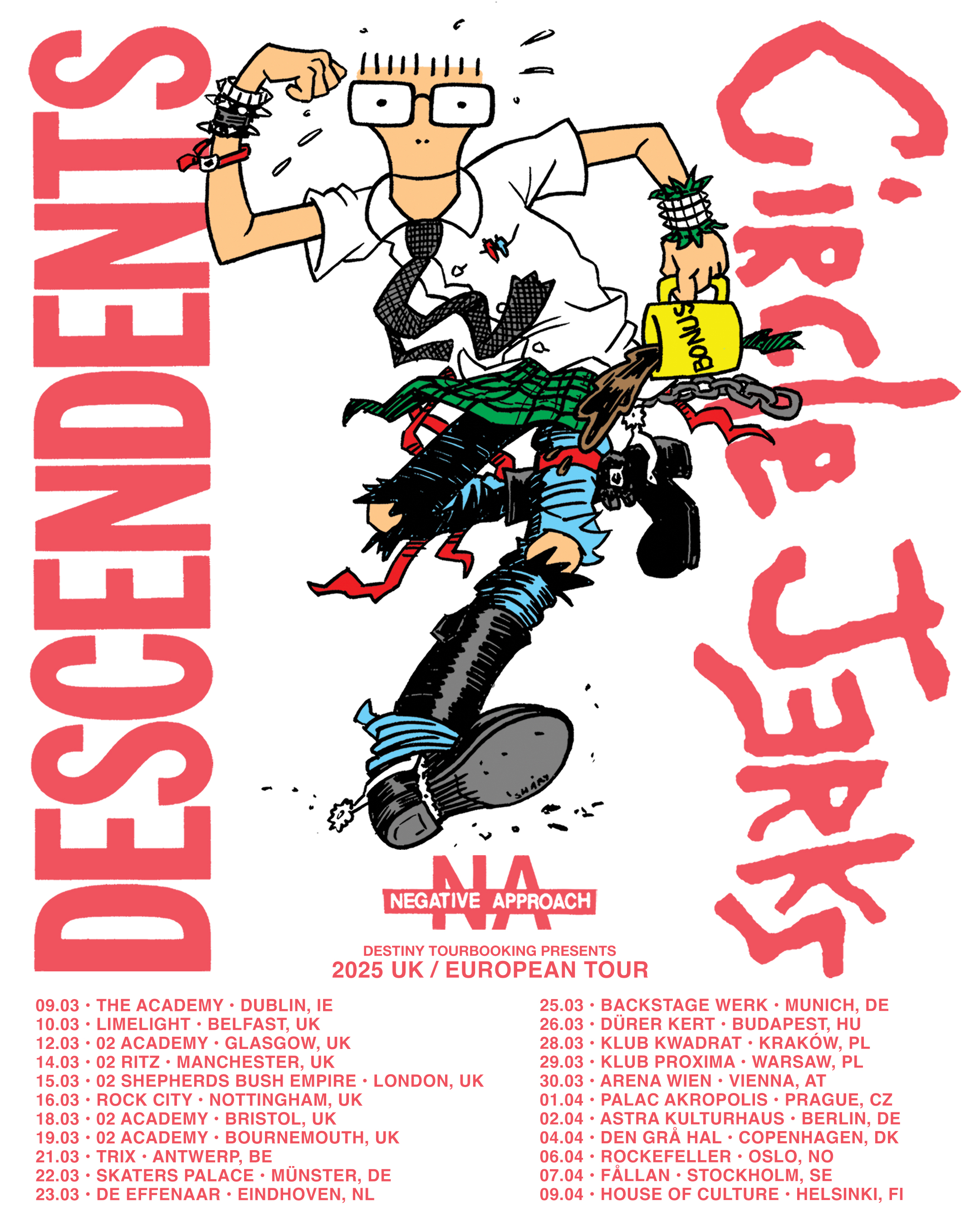 DESCENDENTS + CIRCLE JERKS + NEGATIVE APPROACH HITTING EUROPE 2025