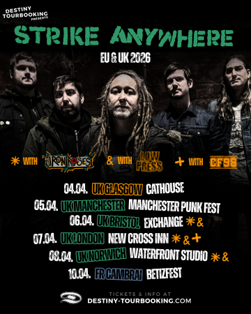 NEW SHOWS AND SUPPORTS FOR STRIKE ANYWHERE