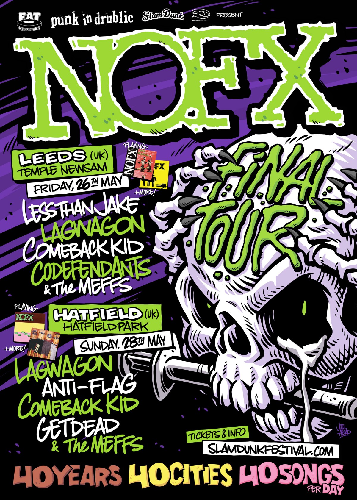 SPECIAL GUESTS FOR NOFX SHOWS IN UK REVEALED 